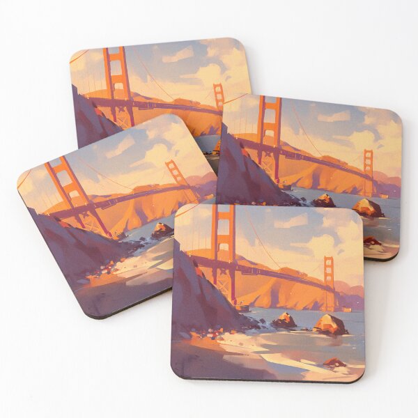 Item preview, World Wonders - Golden Gate Bridge at Dusk designed and sold by ChillinTurtles.