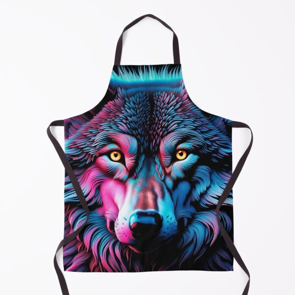 Aperçu de l'œuvre Art néon d'un loup 1 créée et vendue par JJArtCreations.