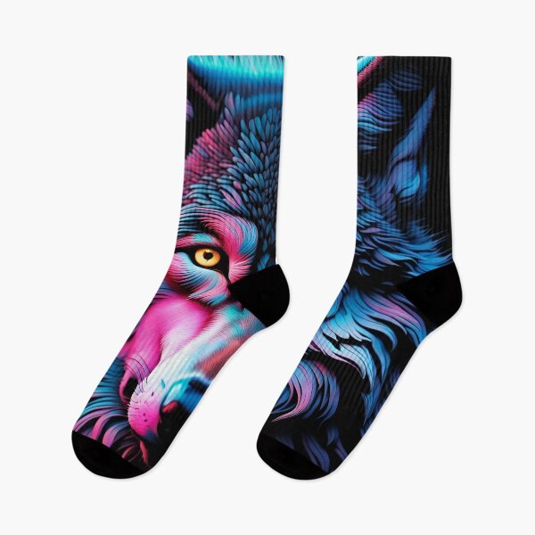 Item preview, Neon Art of a Wolf 1 designed and sold by JJArtCreations.