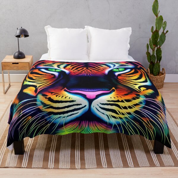 Aperçu de l'œuvre Néon Art d'un Tigre 2 créée et vendue par JJArtCreations.