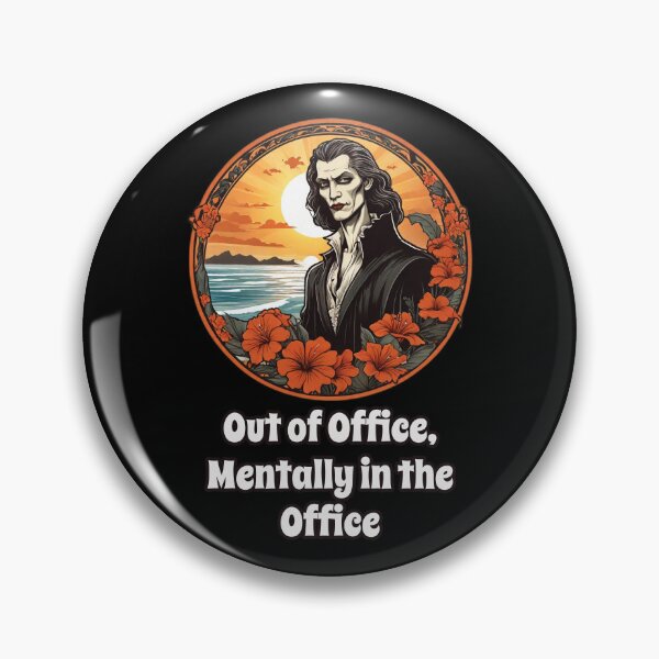 Item preview, Workaholic Vampire by The Beach - Out of Office Mentally in the Office designed and sold by Ridiculam Toga.