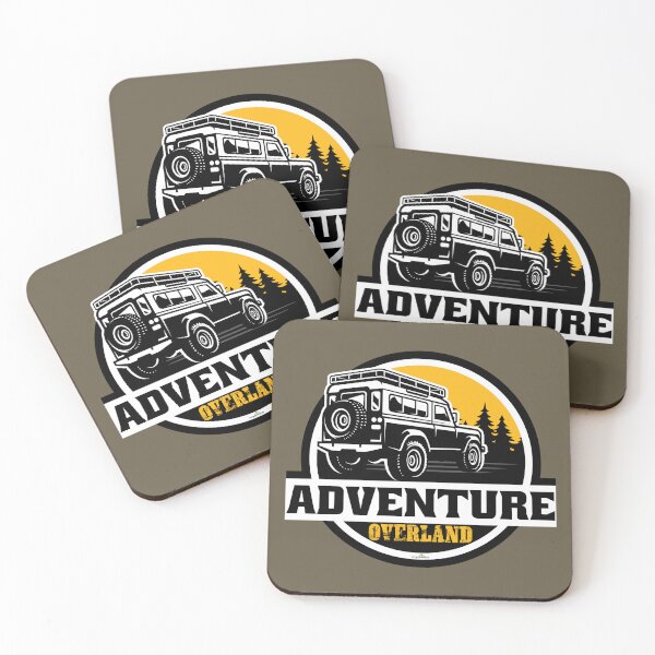 Item preview, Adventure Overland Land Rover 4x4 sticker t-shirt 01 designed and sold by OuterShellUK.