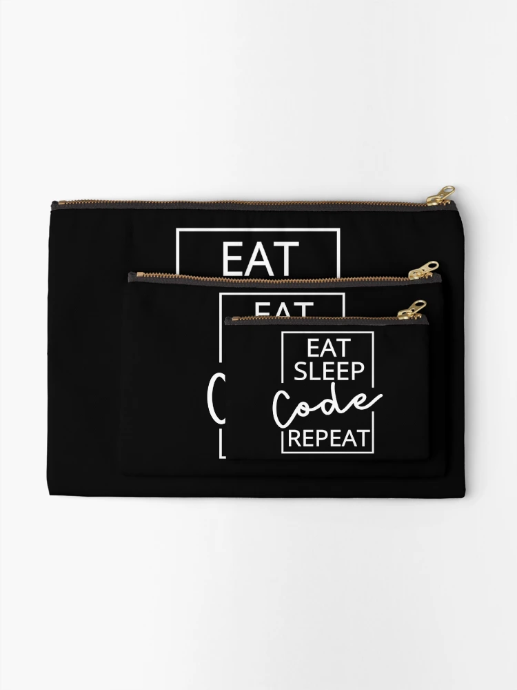 Thumbnail 2 of 4, Zipper Pouch, Medical Coder, Eat Sleep Code Repeat, Medical Coding designed and sold by AAMDesigns.