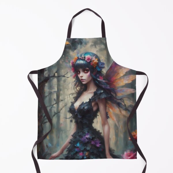 Item preview, Dark fairy in a magical forest - dark fairytale faerie victorian fairycore gothic girly goth butterfly girl designed and sold by Fantasy Cache.