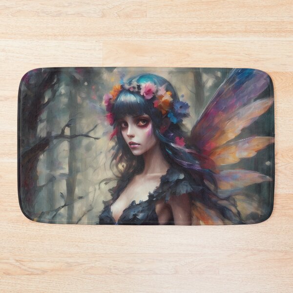 Item preview, Dark fairy in a magical forest - dark fairytale faerie victorian fairycore gothic girly goth butterfly girl designed and sold by Fantasy Cache.