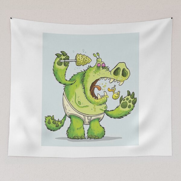 Item preview, Quirky Green Monster in Underwear Cartoon	 designed and sold by barbarocris.