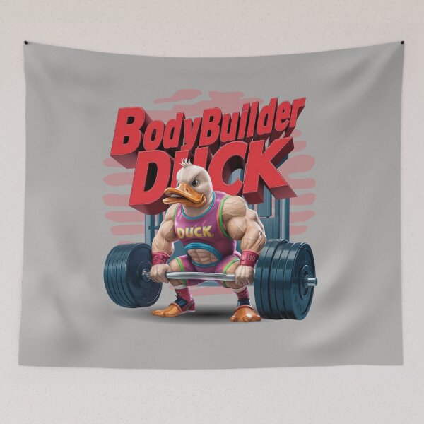 Item preview, Bodybuilder duck - Quacking workout - Strong duck  - Powerlifting duck designed and sold by JansenGS.