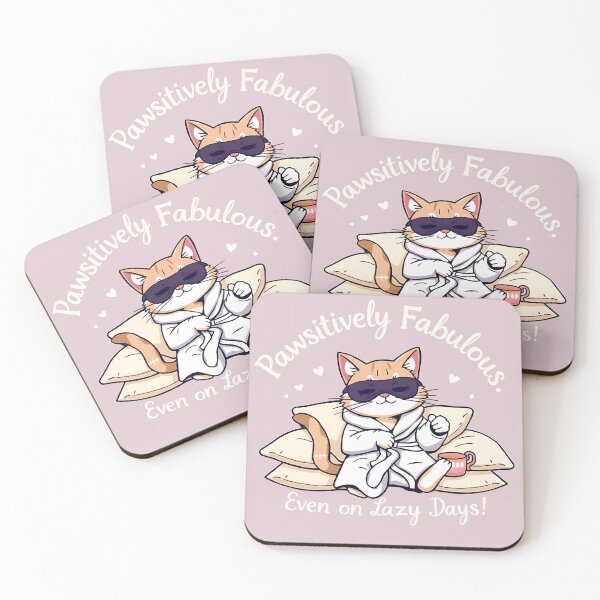 Item preview, "Pawsitively Fabulous, Even on Lazy Days" – Sassy Cat Self-Care T-Shirt designed and sold by LuluDragon.