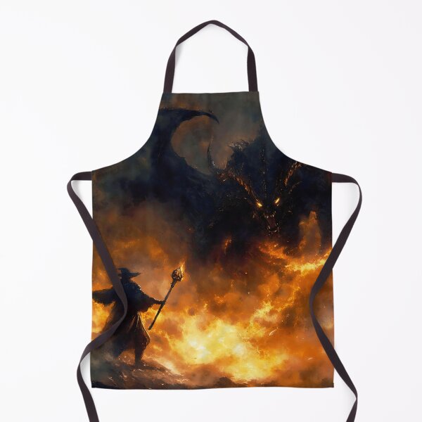 Item preview, When Titans Clash, The Wizard and the Black Dragon designed and sold by AM FineArtPrints.