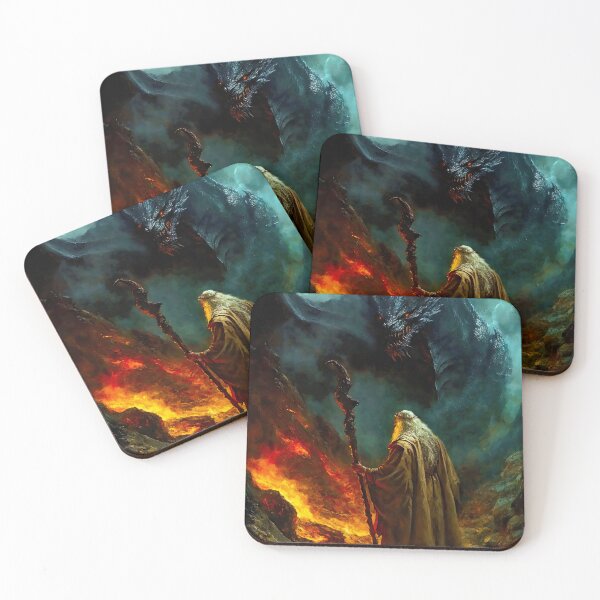 Item preview, When Titans Clash, The Wizard and the Black Dragon designed and sold by AM FineArtPrints.