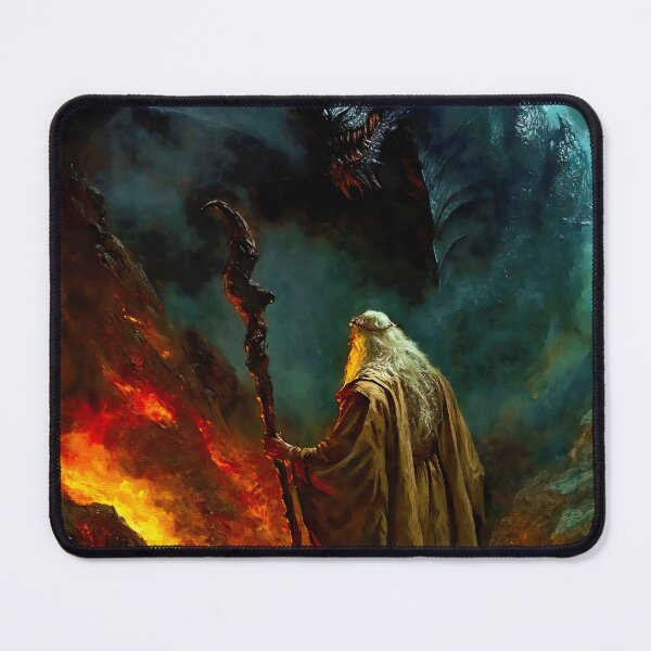 Item preview, When Titans Clash, The Wizard and the Black Dragon designed and sold by AM FineArtPrints.