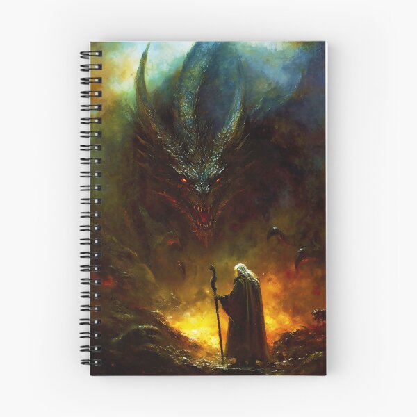 Item preview, When Titans Clash, The Wizard and the Black Dragon designed and sold by AM FineArtPrints.