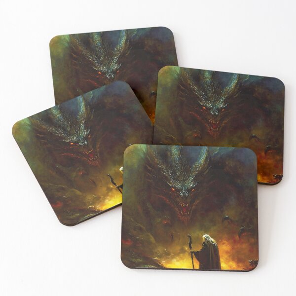 Item preview, When Titans Clash, The Wizard and the Black Dragon designed and sold by AM FineArtPrints.