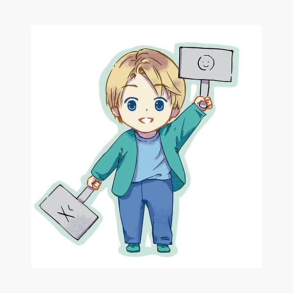 Artikel-Vorschau von Kawaii Junge mit lächelndem Gesicht Kanban, designt und verkauft von Bo-Yin.