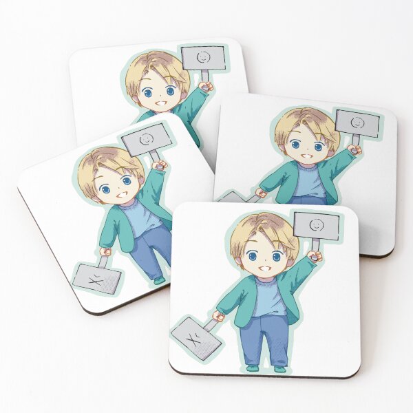 Item preview, Kawaii boy raising a smiling face kanban designed and sold by Bo-Yin.