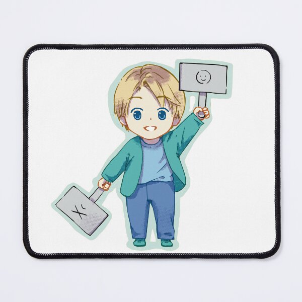 Item preview, Kawaii boy raising a smiling face kanban designed and sold by Bo-Yin.