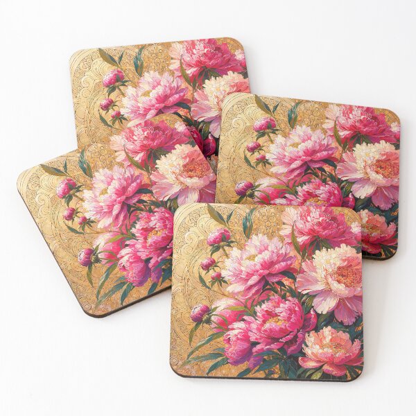 Item preview, Alphonse Mucha Pink Peonies designed and sold by maniacfitness.