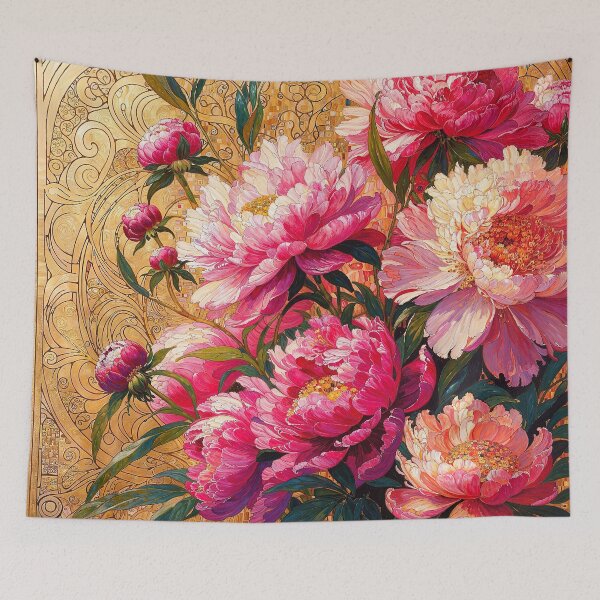 Item preview, Alphonse Mucha Pink Peonies designed and sold by maniacfitness.