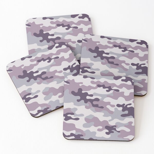 Item preview, A design of a camouflage fabric with a blend of lavender, soft grey, and dusty rose. designed and sold by HEMRO.