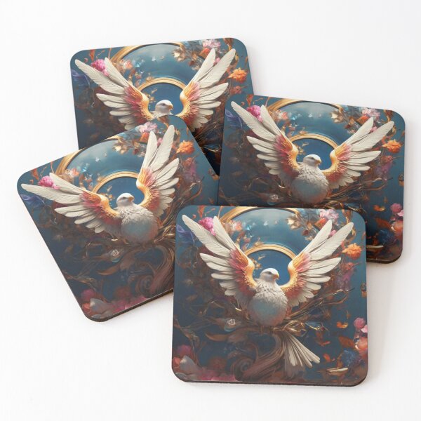 Item preview,  White dove immersed in colorful flowers. designed and sold by KilianSzmid.