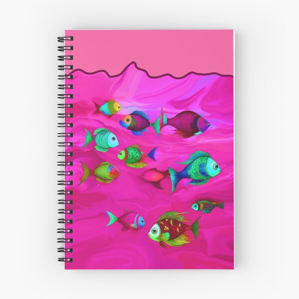 Item preview, Pink Beach Decor and Style - Boho Fish in Magenta Ocean designed and sold by Beachy.