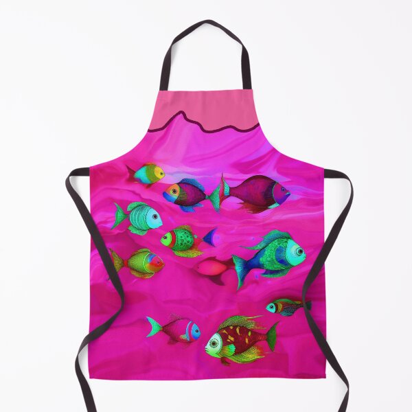 Item preview, Pink Beach Decor and Style - Boho Fish in Magenta Ocean designed and sold by Beachy.