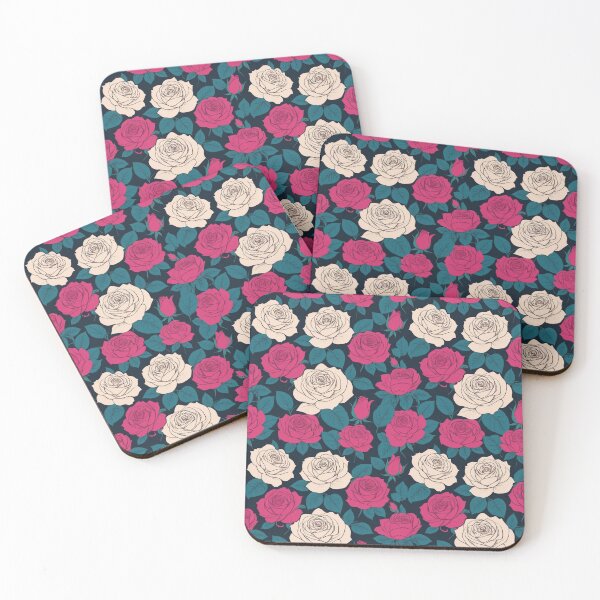 Item preview, Seamless minimalist rose flower pattern designed and sold by brandingpro.
