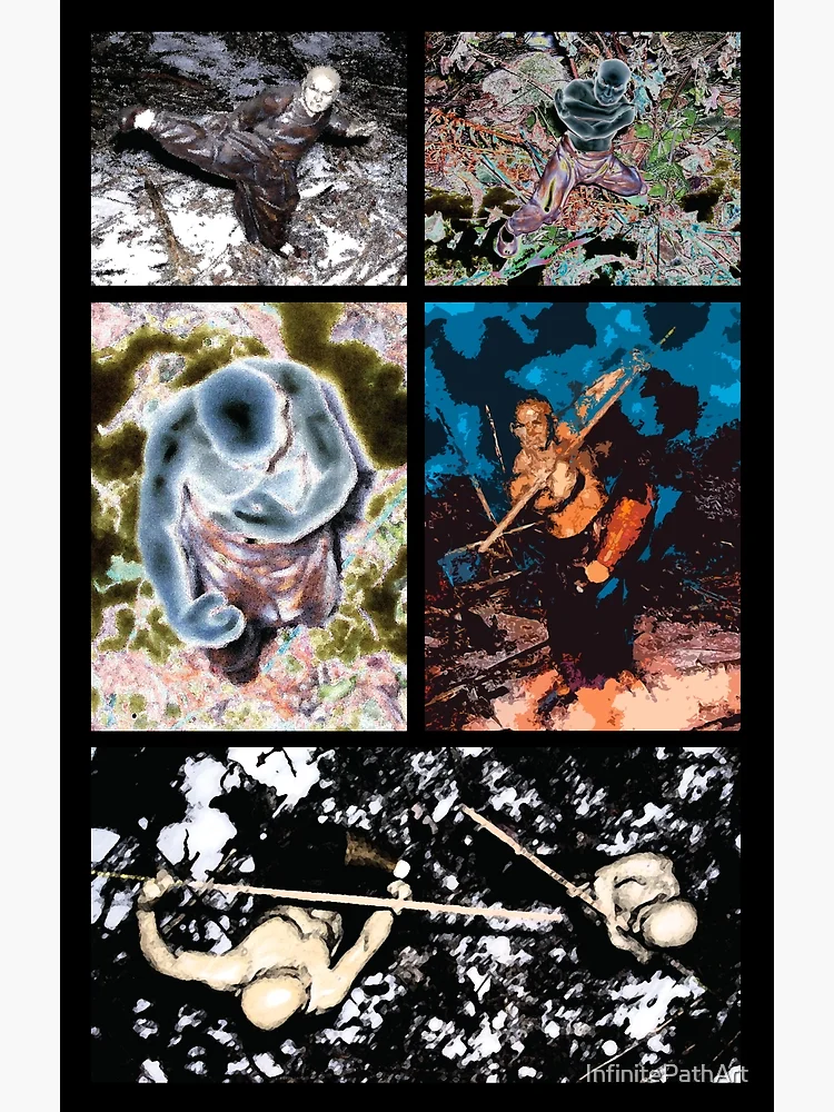 Thumbnail 3 of 3, Poster, Shaolin Monks designed and sold by InfinitePathArt.
