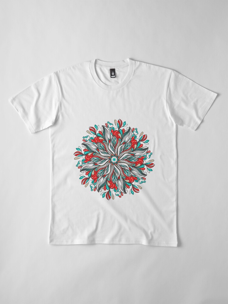 Vista alternativa de Camiseta premium Mandala Flowers