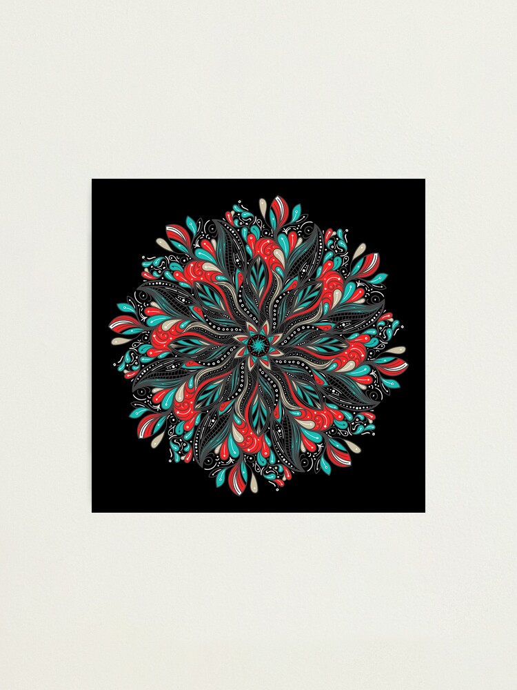 Vista alternativa de Lámina fotográfica Mandala Flowers