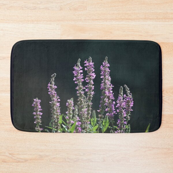 Item preview,  Lilac wild flowers on black background designed and sold by CatherineMoore4.