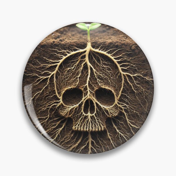 Item preview, Small Green Plant with Skull-Shaped Roots designed and sold by Blink Art Studio.