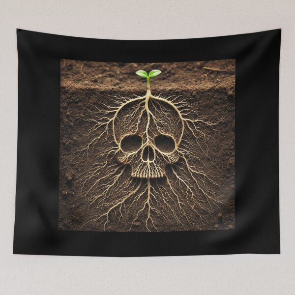 Item preview, Small Green Plant with Skull-Shaped Roots designed and sold by Blink Art Studio.