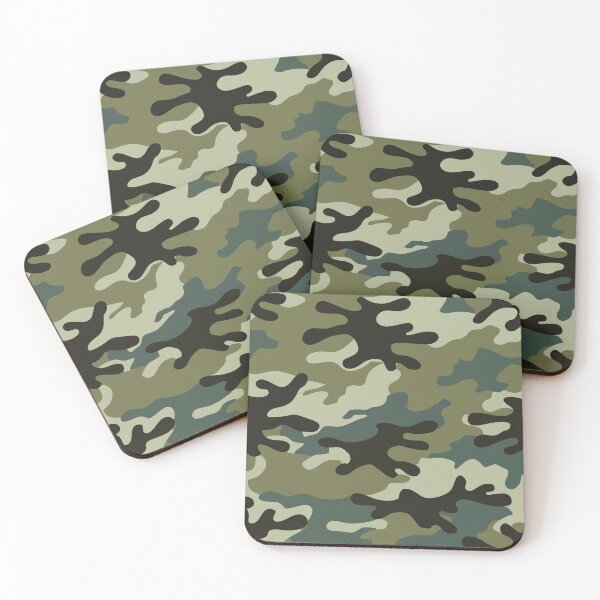 Item preview, A camouflage design pattern using shades of emerald, green, teal, and forest brown. designed and sold by HEMRO.