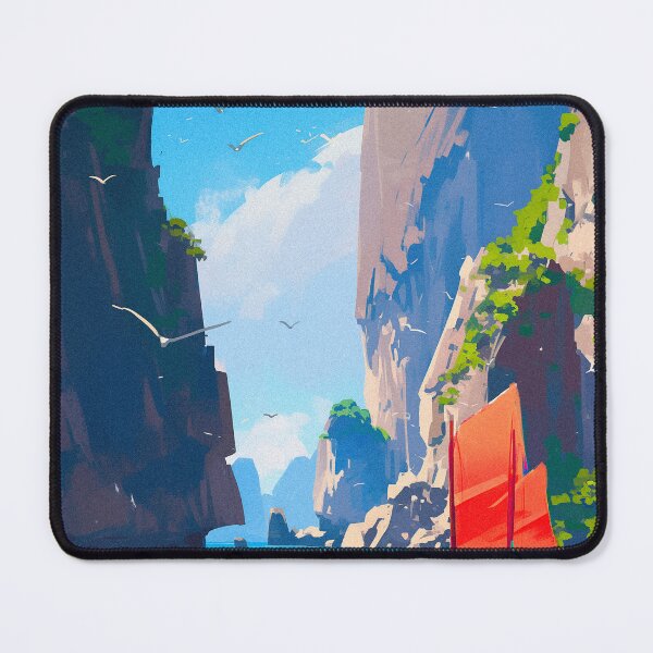 Item preview, Experience the breathtaking beauty of Ha Long Bay with this captivating illustration. Featuring majestic cliffs and traditional boats, it encapsulates the tranquil spirit of this natural wonder, making it a perfect addition to any art collection. designed and sold by ChillinTurtles.