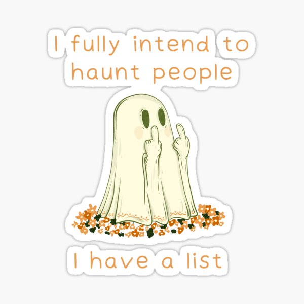 Item preview, Cute Ghost - I’ll Be Haunting People designed and sold by Jess.a.creates.