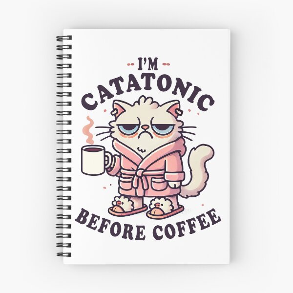 Item preview, I'm Catatonic Before Coffee - Funny Cat Coffee Lover designed and sold by Shirt-Face.
