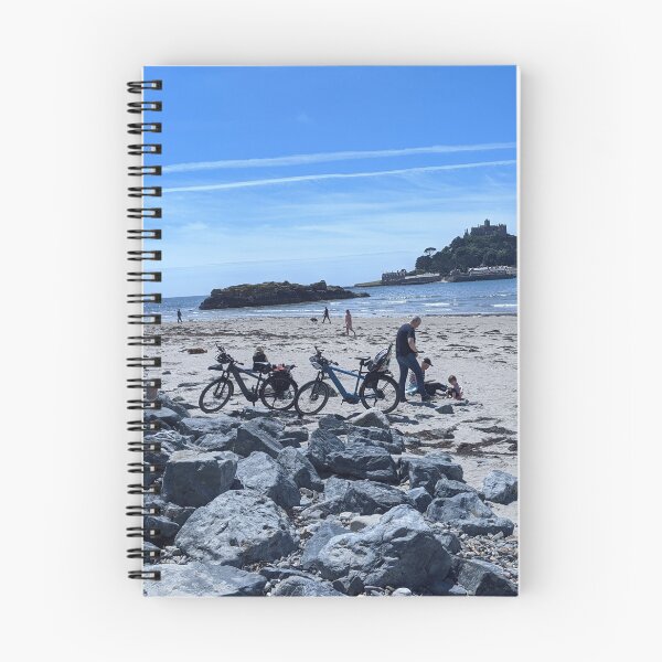 Item preview, Bikes posing in front of st Michael's Mount  designed and sold by Happyoninside.