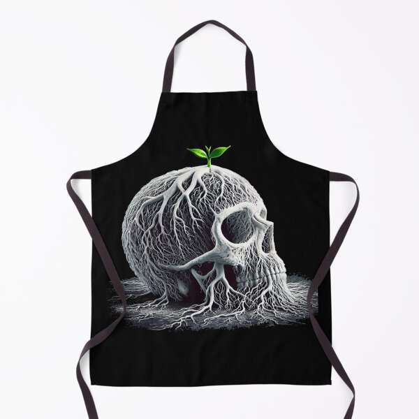 Item preview, Small Green Plant Growing on Skull designed and sold by Blink Art Studio.