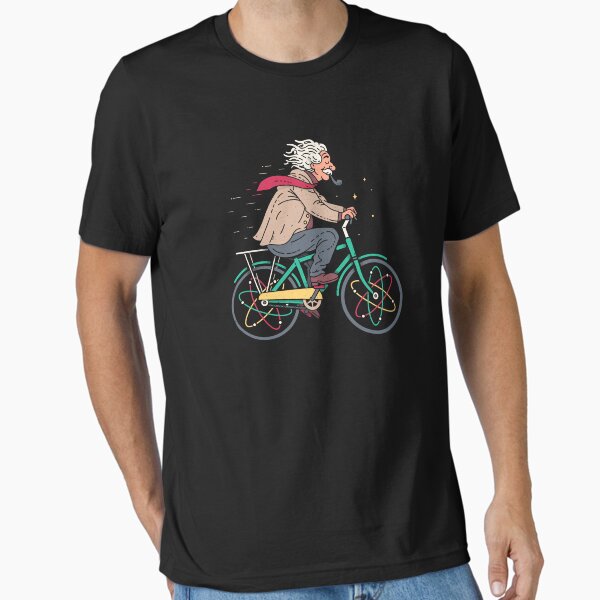 Albert Einstein Atomic Ride - Phsyics Chemistry Bicycle Essential T-Shirt