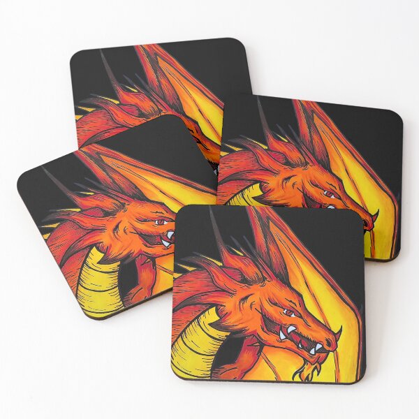 Item preview, Fire Dragon Coloured drawing orange dragon DND designed and sold by CreativelySophG.