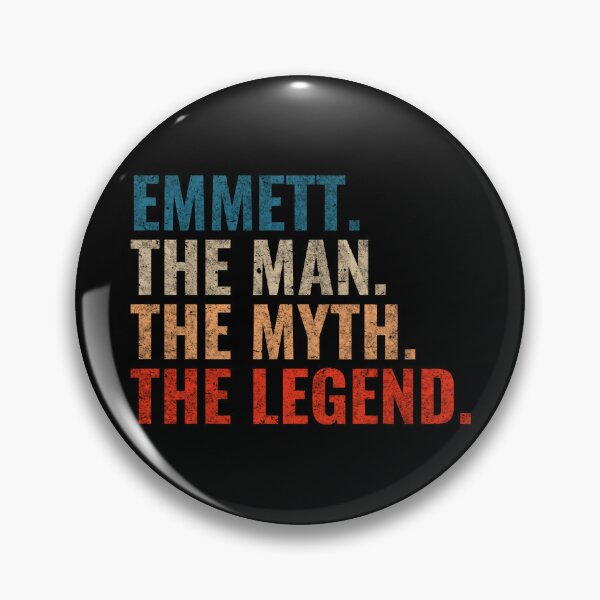 Artikelvorschau, Emmett Der Mann Der Mythos Die Legende Emmett Name Retro 70er Jahre Distress entworfen und verkauft von Teelogic.