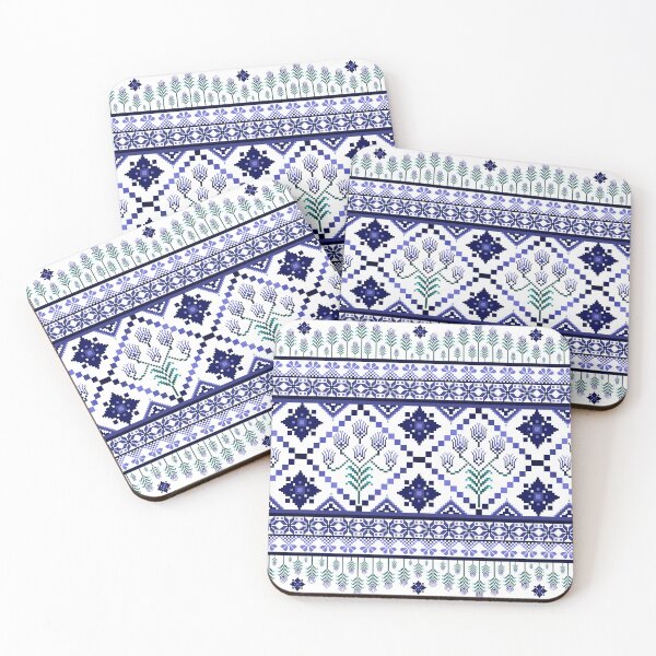 Item preview, Butterfly pea modern ethnic fabric pattern designed and sold by _Patternique_.