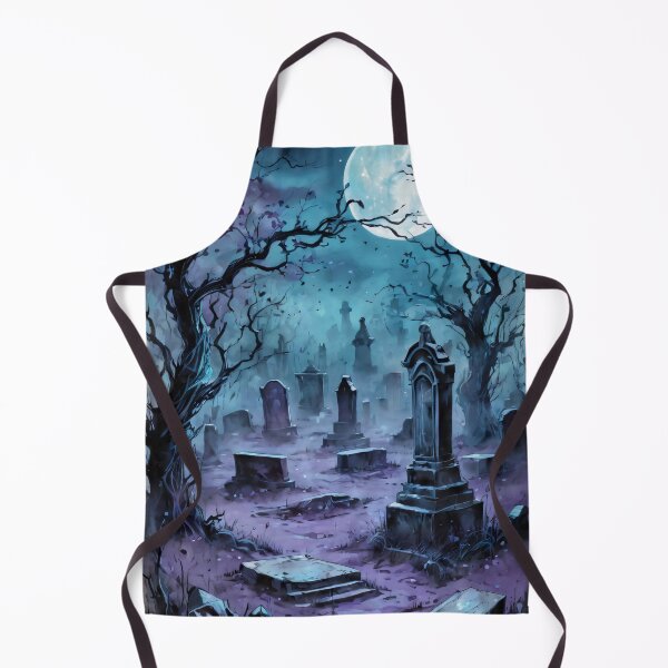 Item preview, Creepy Graveyard Ink Illustration designed and sold by ByteyCreatives.