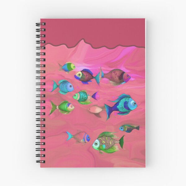 Item preview, Pink Beach Decor and Style - Boho Fish in Dark Dusty Pink Ocean designed and sold by Beachy.