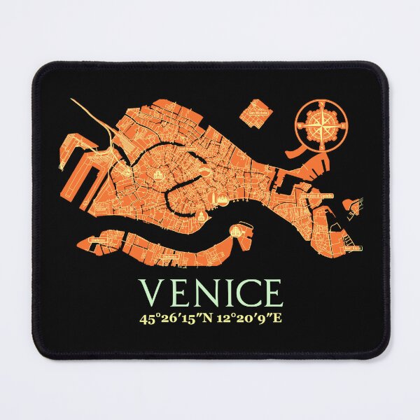 Item preview, Venice Map with Landmarks, Romantic Venice Souvenir designed and sold by DimDom.