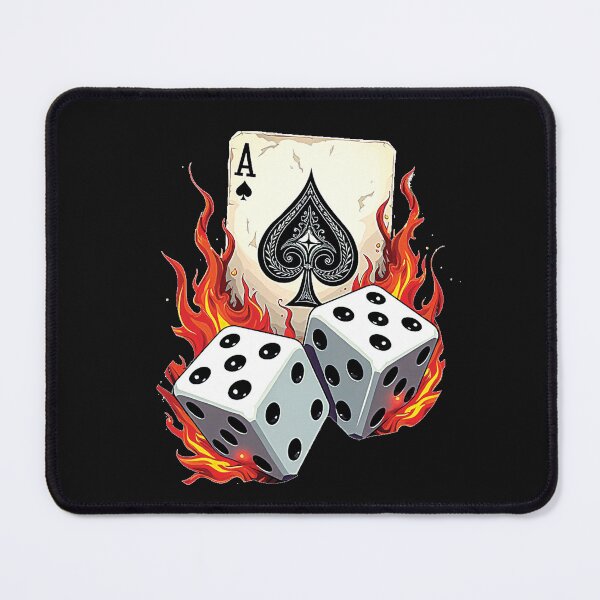 Item preview, Flaming Dice and Ace designed and sold by OleOleStore.