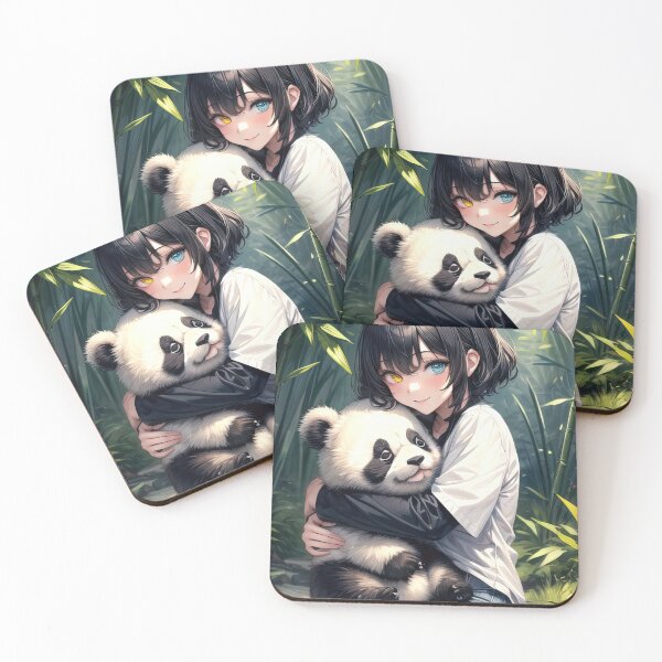 Item preview, Anime small girl with panda in forest art designed and sold by TheArtistOf2022.