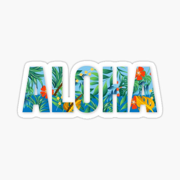 Aloha Flower Sticker