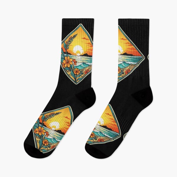 Item preview, Hawaii Orchids Sunset by the Ocean Geometric Shape designed and sold by NautiChic.